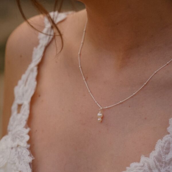 Parel-ketting-zilver