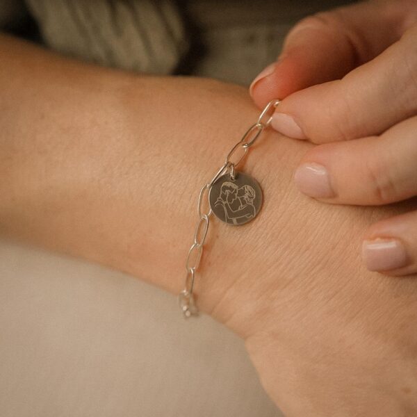 Armband zilver lijntekening