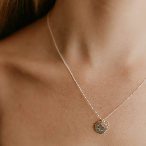 Zilveren ketting 2 hangers - eigen handschrift