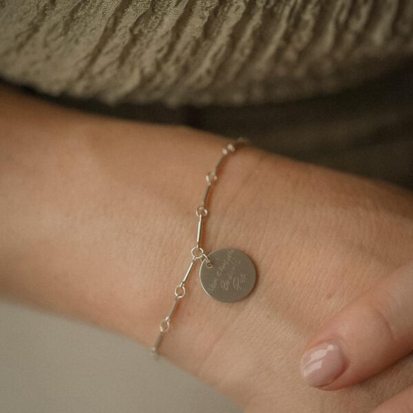 zilveren armband eigen handschrift